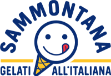 Logo Sammontana con cono gelato sorridente e scritta 'Gelati all'Italiana'.